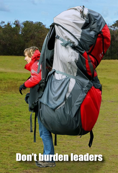 The Shoalhaven Bushwalkers committee added extra burdens to leaders